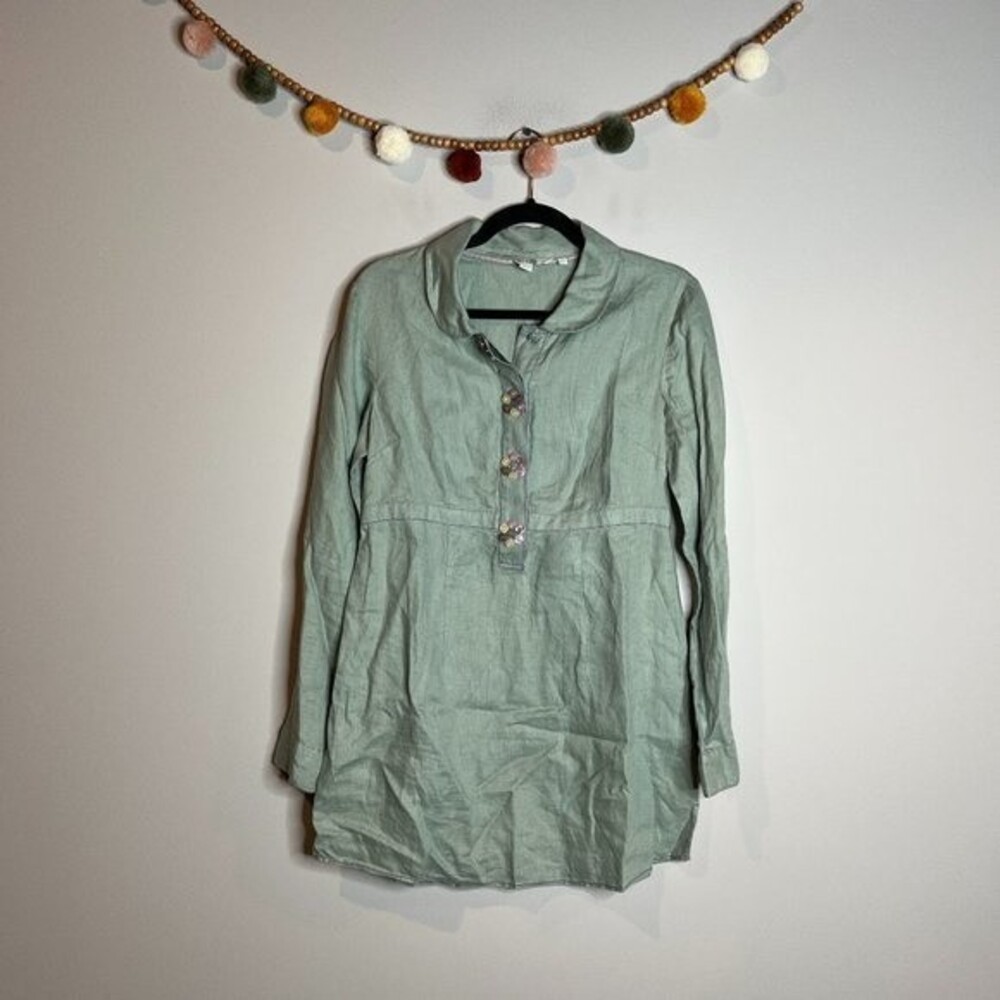 Boden linen button tunic top